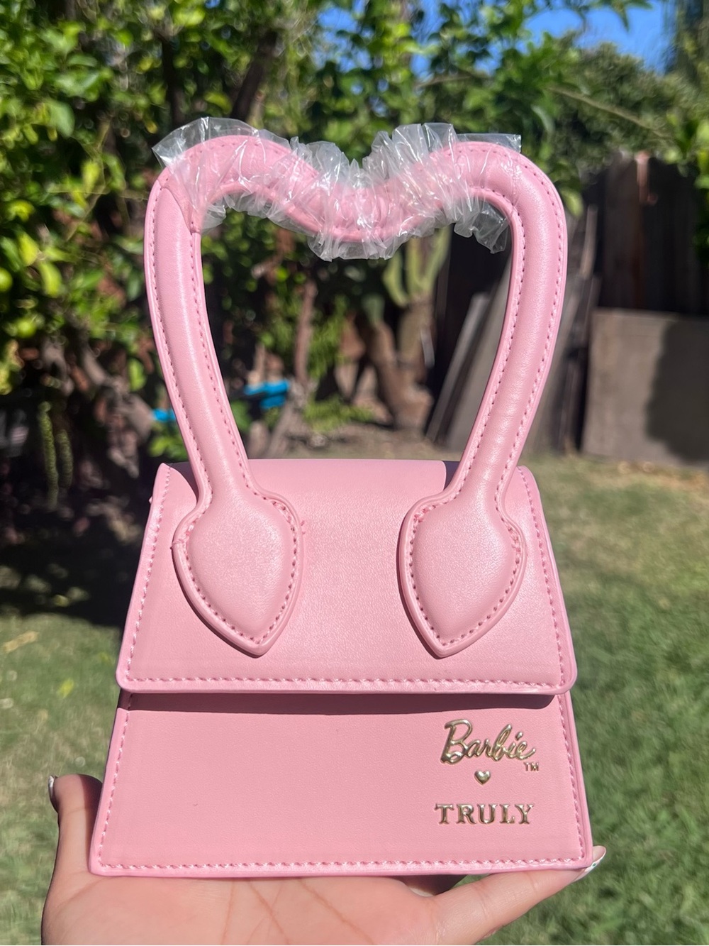 Barbie Truly Pink Heart-Handle Mini Tote